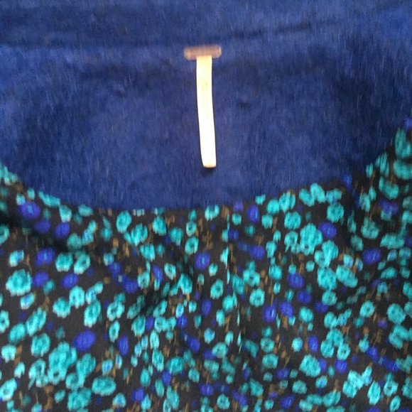 Free People Royal Blue Fuzzy Wool Blend Pea Coat - Picture 12 of 13